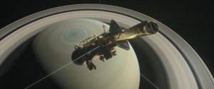 Cassini over Saturn's southern hemisphere