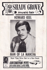 Man of La Mancha program (Shady Grove Music Fair, MD, 1970)